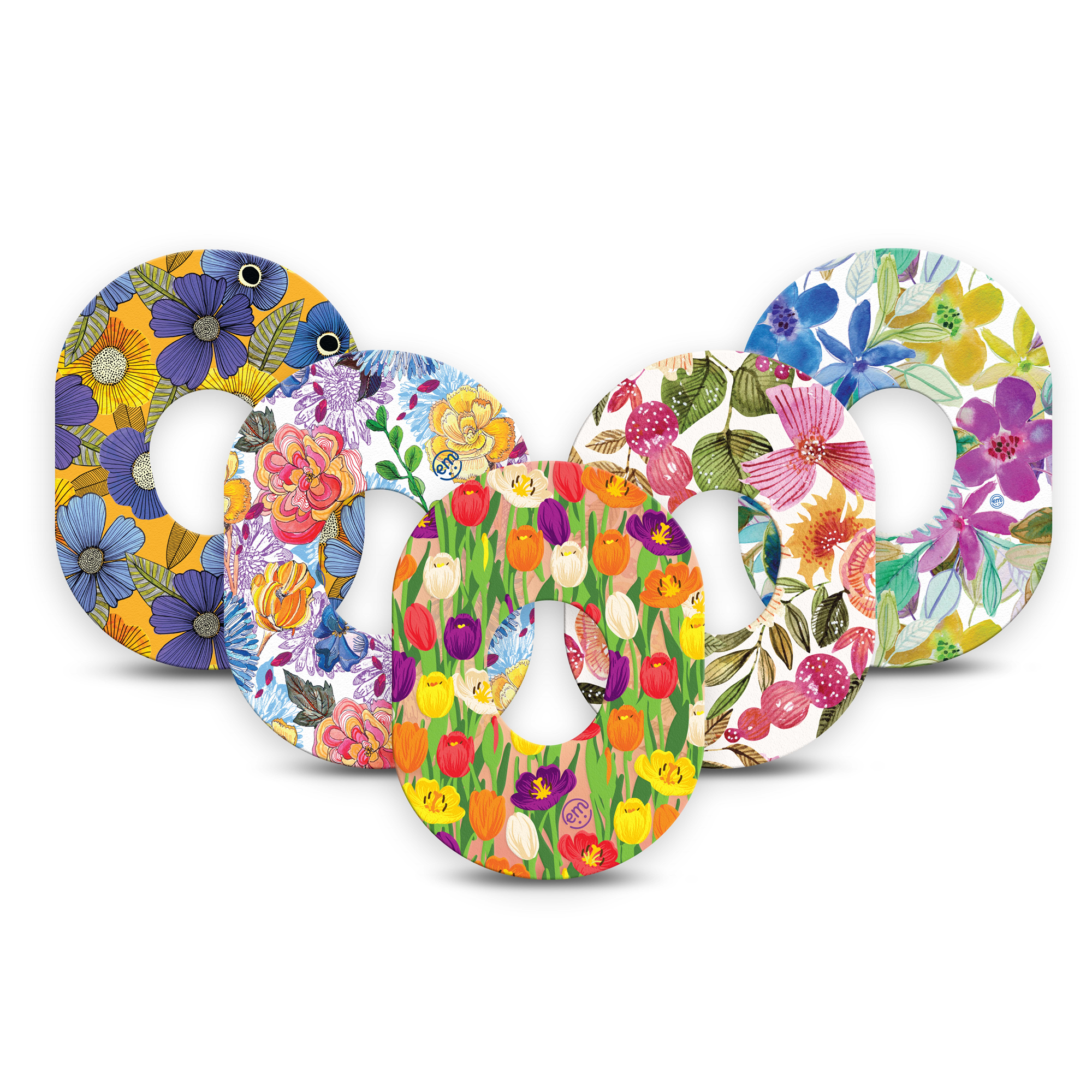 ExpressionMed fixatiepleister Dexcom G7 | Bright Floral (set van 5)