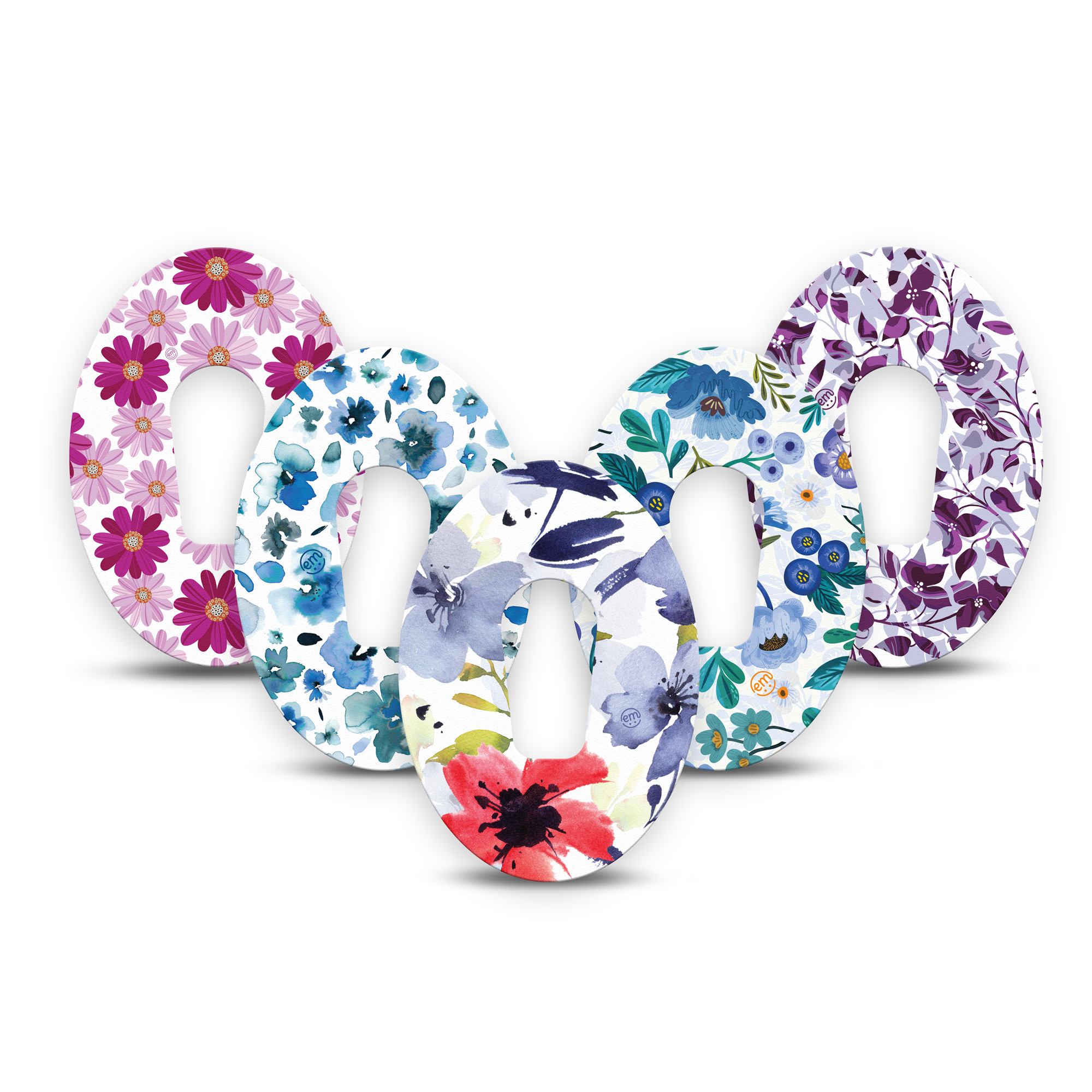 Patch de fixation ExpressionMed pour Dexcom G6 | Flower Bomb (lot de 5)