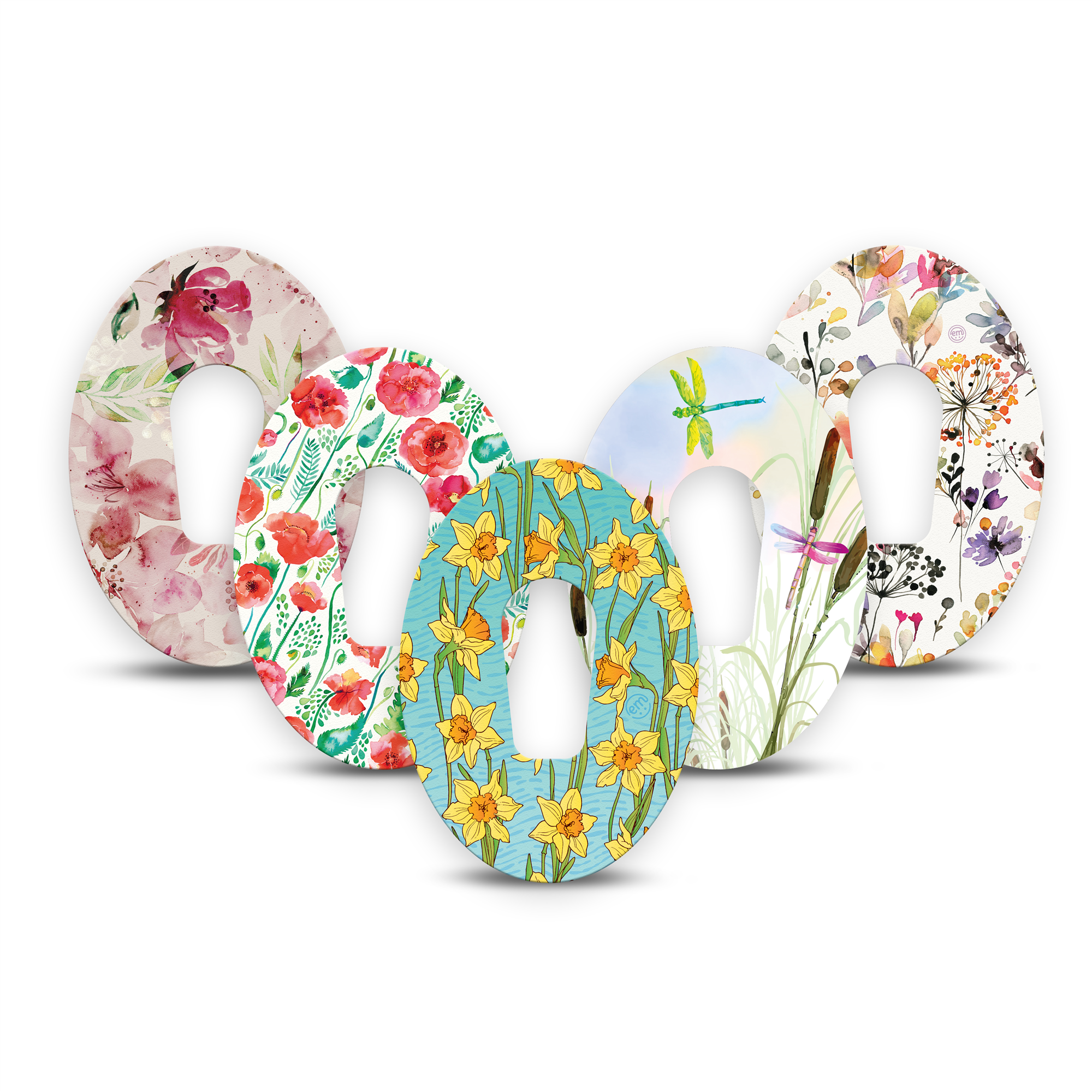 Patch de fixation ExpressionMed pour Dexcom G6 | Fresh Floral (lot de 5)