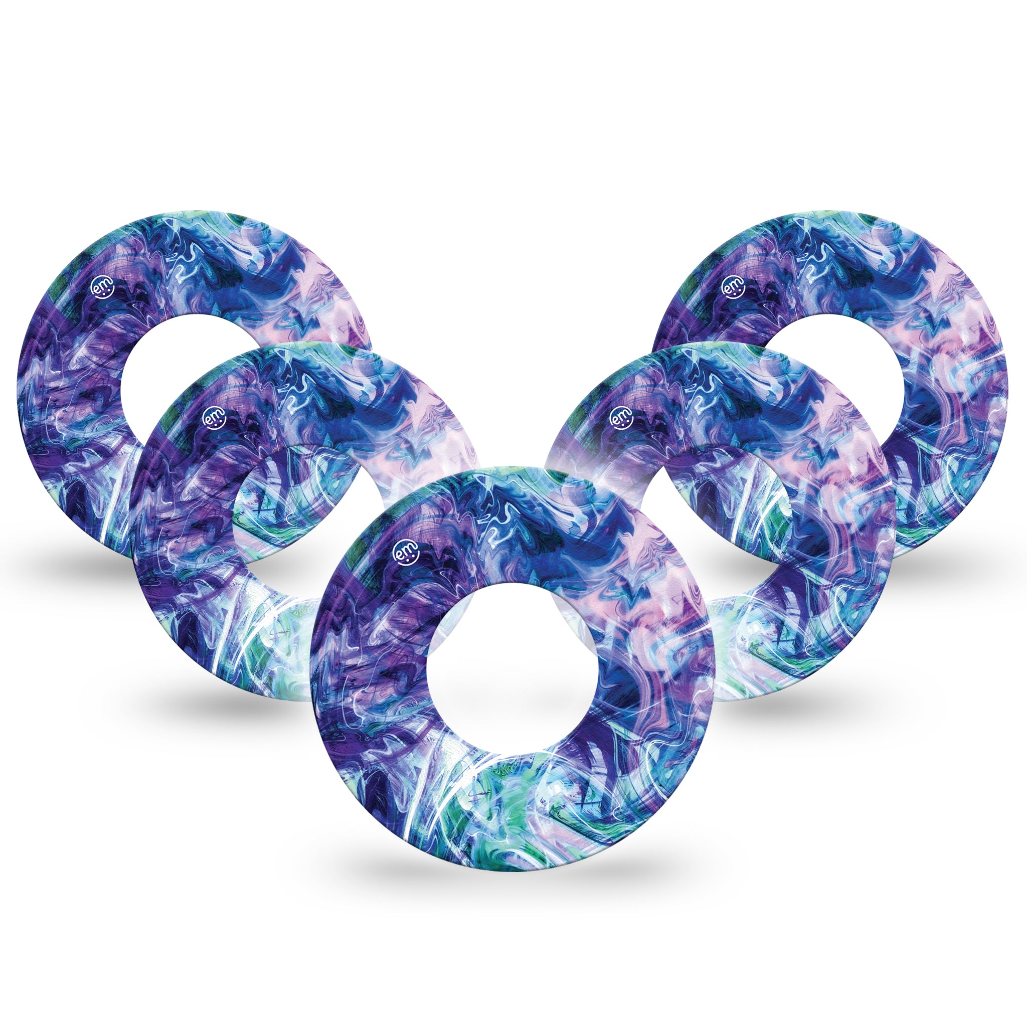 Patch de fixation ExpressionMed pour Freestyle Libre 1 & 2 | Deep Purple Swirl