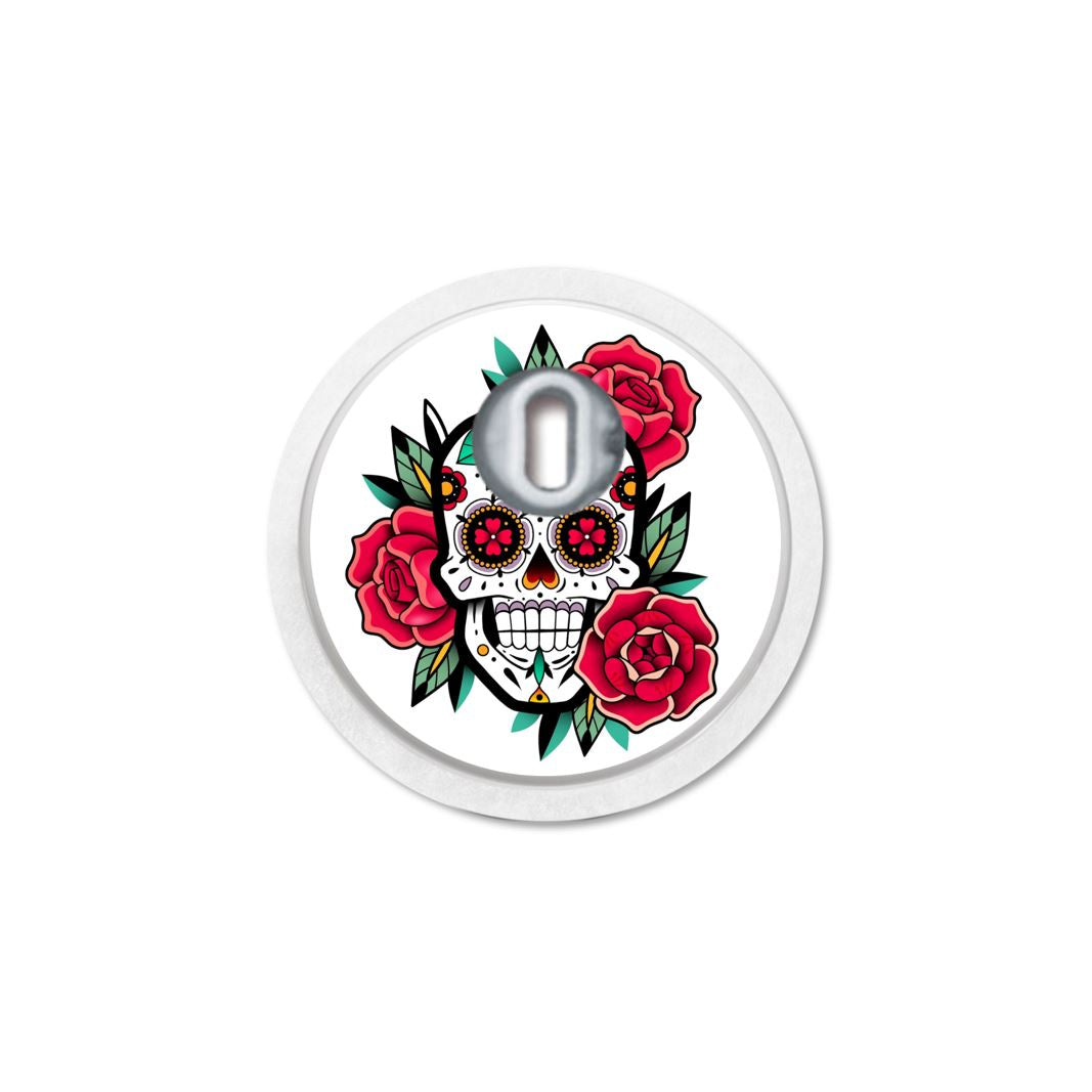 MySweetStitch | Freestyle Libre 3 / 3 Plus Sensorsticker | Flower Skull