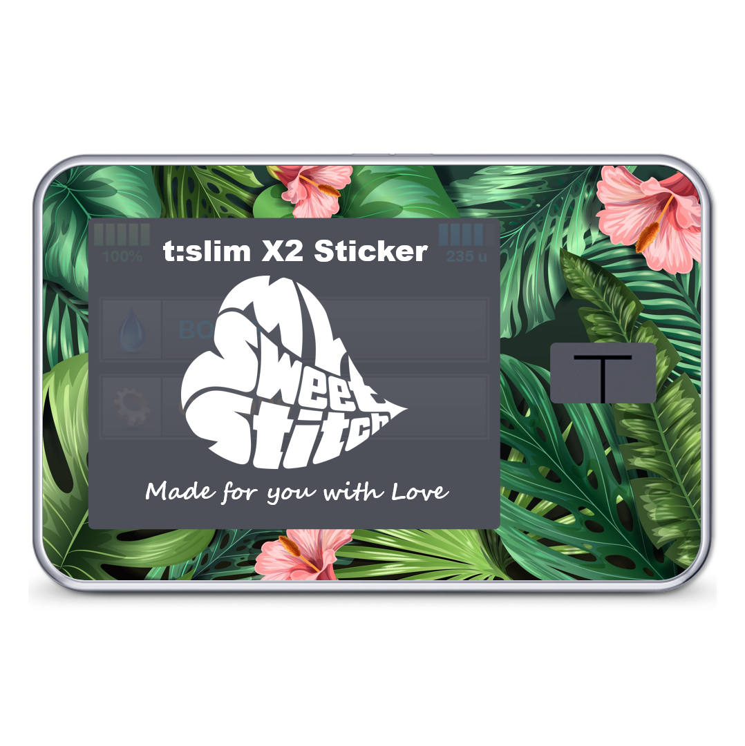 MySweetStitch | Tandem t:slim X2 sticker | Tropical Flower