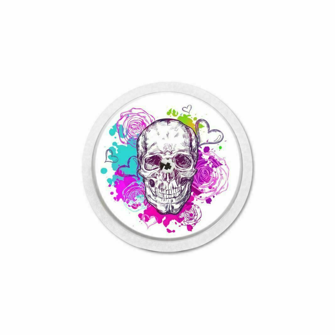 MySweetStitch | Freestyle Libre 1 & 2 sensorsticker | Flower Skull