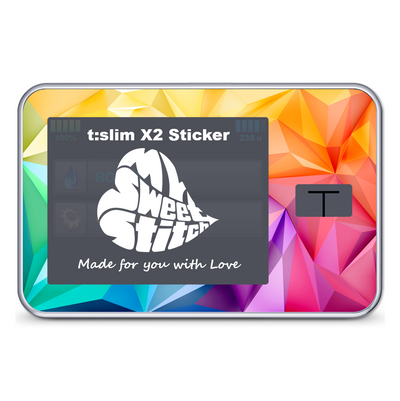 MySweetStitch | Adhesivo para Tandem t:slim X2 | Colorido