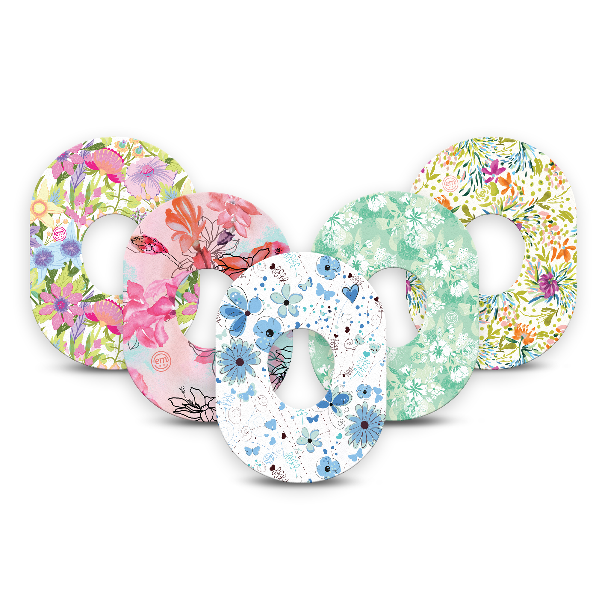 ExpressionMed fixatiepleister Dexcom G7 | Pastel Flowers (set van 5)