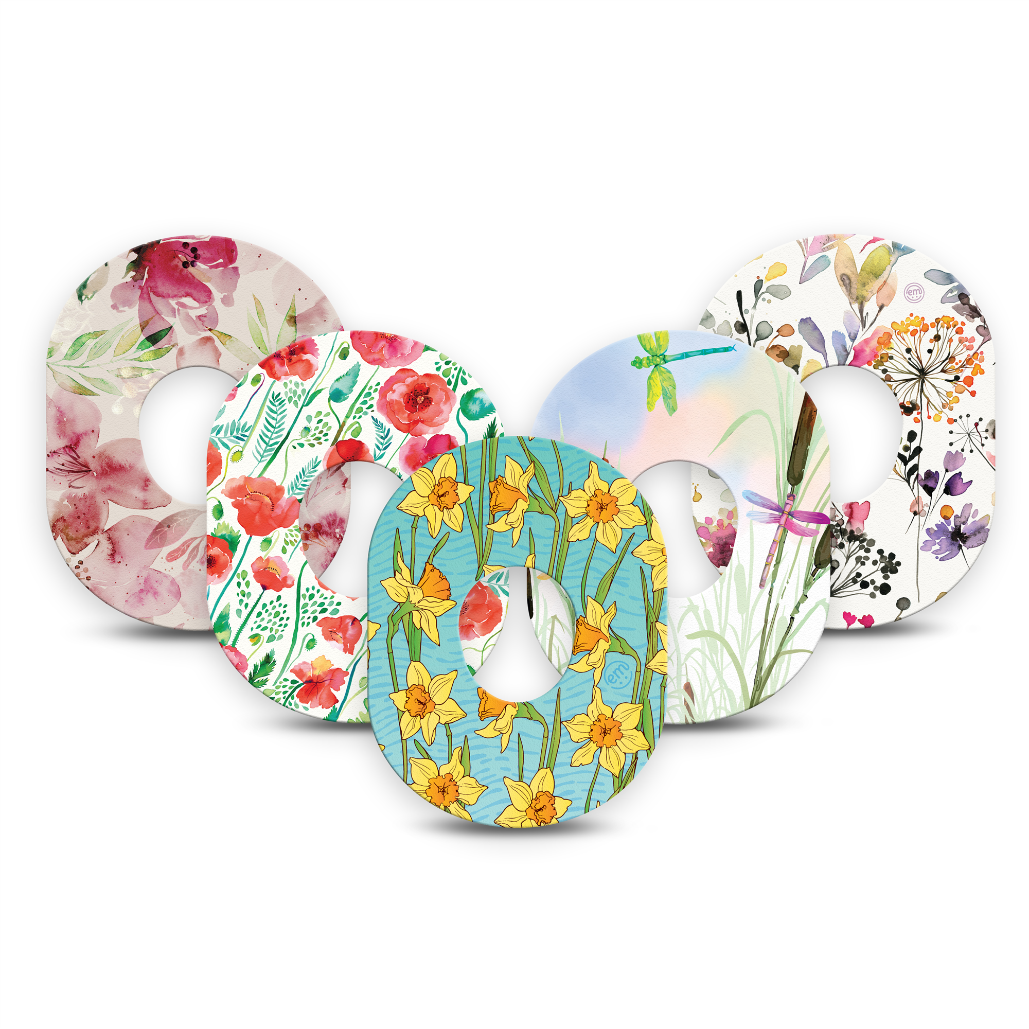 ExpressionMed Fixatiepleister Dexcom G7 | Fresh Floral (set van 5)