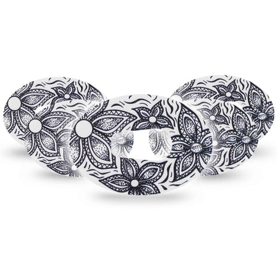Patch de fixation ExpressionMed pour Dexcom G6 | Black Tie Floral