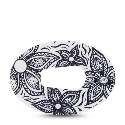Patch de fixation ExpressionMed pour Dexcom G6 | Black Tie Floral