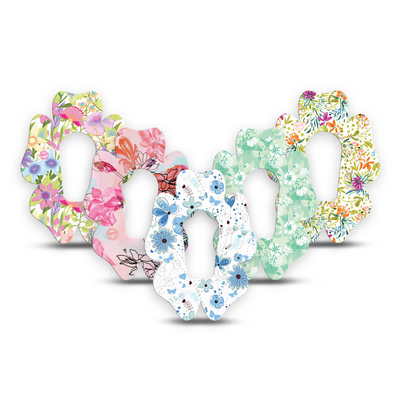 Parches de fijación ExpressionMed para Dexcom G6 | Pastel Flowers Flower (Set de 5)