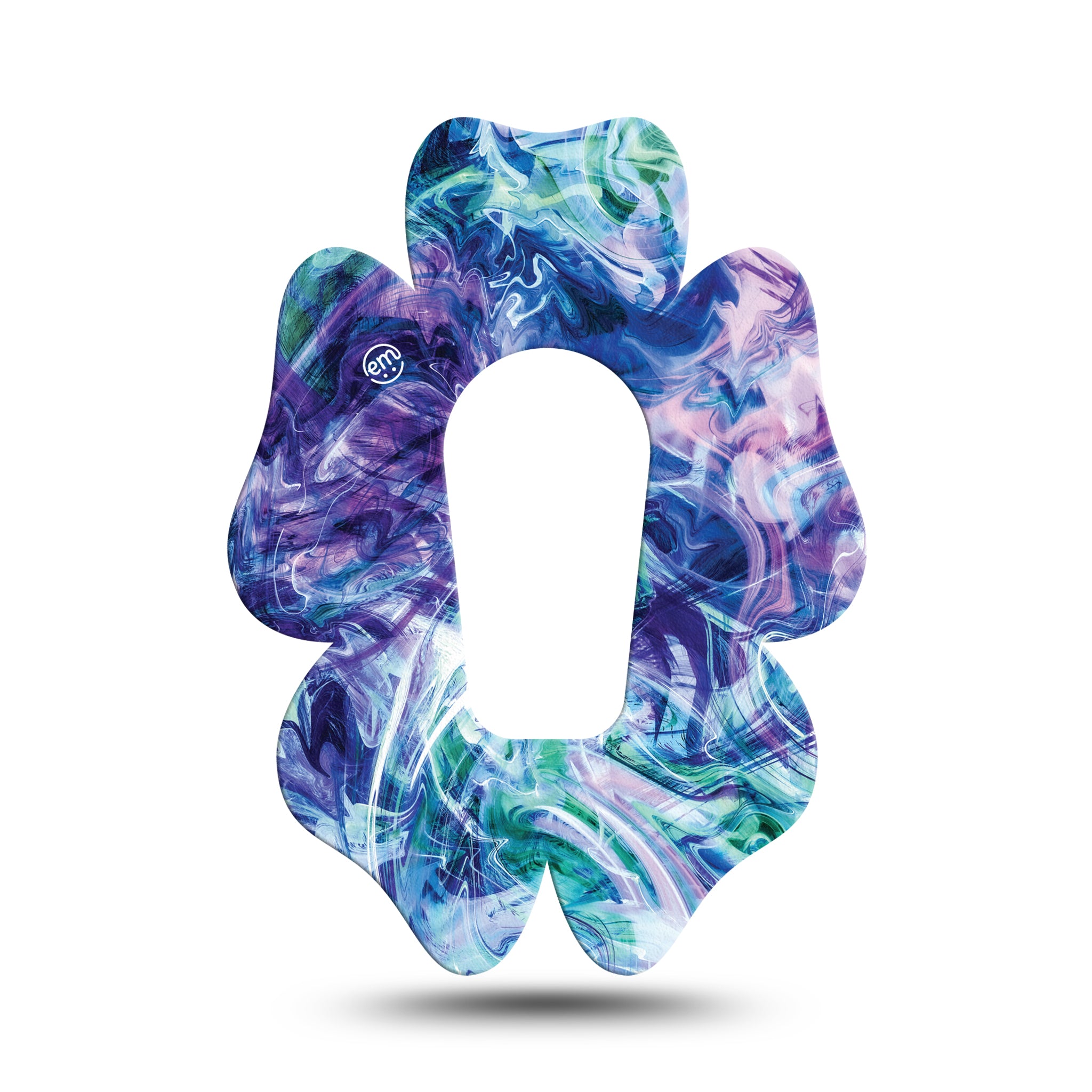 Cerotto di fissaggio ExpressionMed Dexcom G6 | Deep Purple Swirl Flower