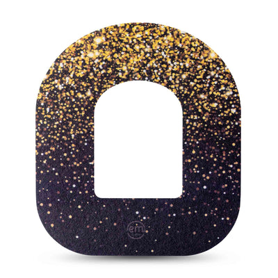 Cerotto di fissaggio MySweetStitch per Omnipod | Gold Sparkles