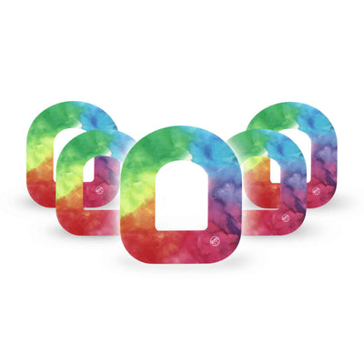 Parche de fijación MySweetStitch para Omnipod | Rainbow Clouds