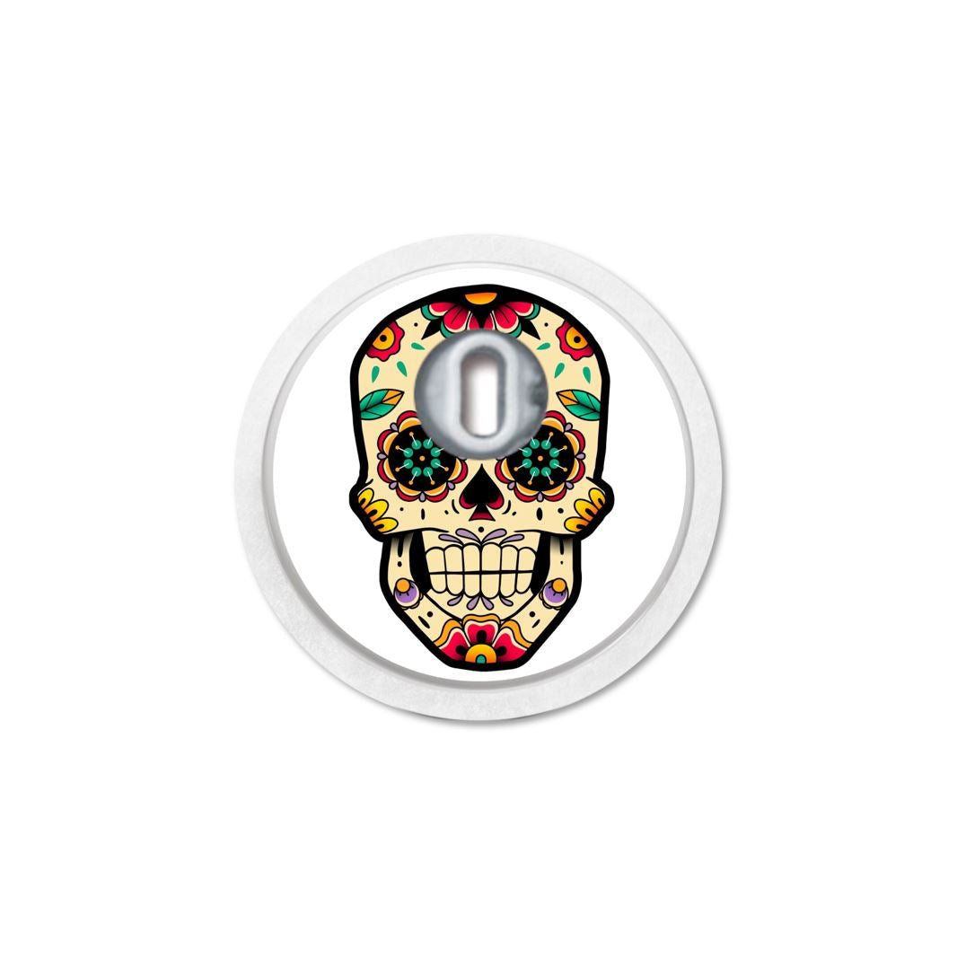MySweetStitch | Freestyle Libre 3 / 3 Plus Sensorsticker | Flower Skull