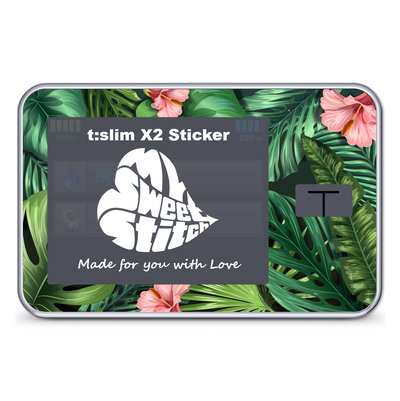 MySweetStitch | Tandem t:slim X2 sticker | Tropical Flower