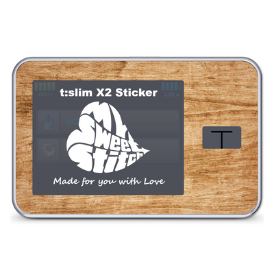 MySweetStitch | Tandem t:slim X2 Sticker | Ciliegio Legno