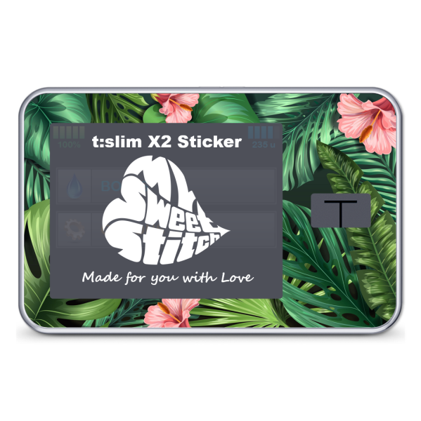 MySweetStitch | Tandem t:slim X2 Sticker | Tropical Flower