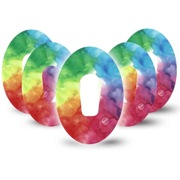 ExpressionMed Fixierpflaster Dexcom G6 | Rainbow Clouds (1/5/10 Stück)