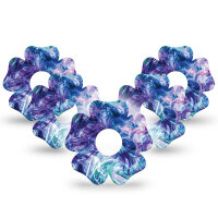 ExpressionMed Fixierpflaster Freestyle Libre 3 Perfect Fit | Deep Purple Swirl Flower